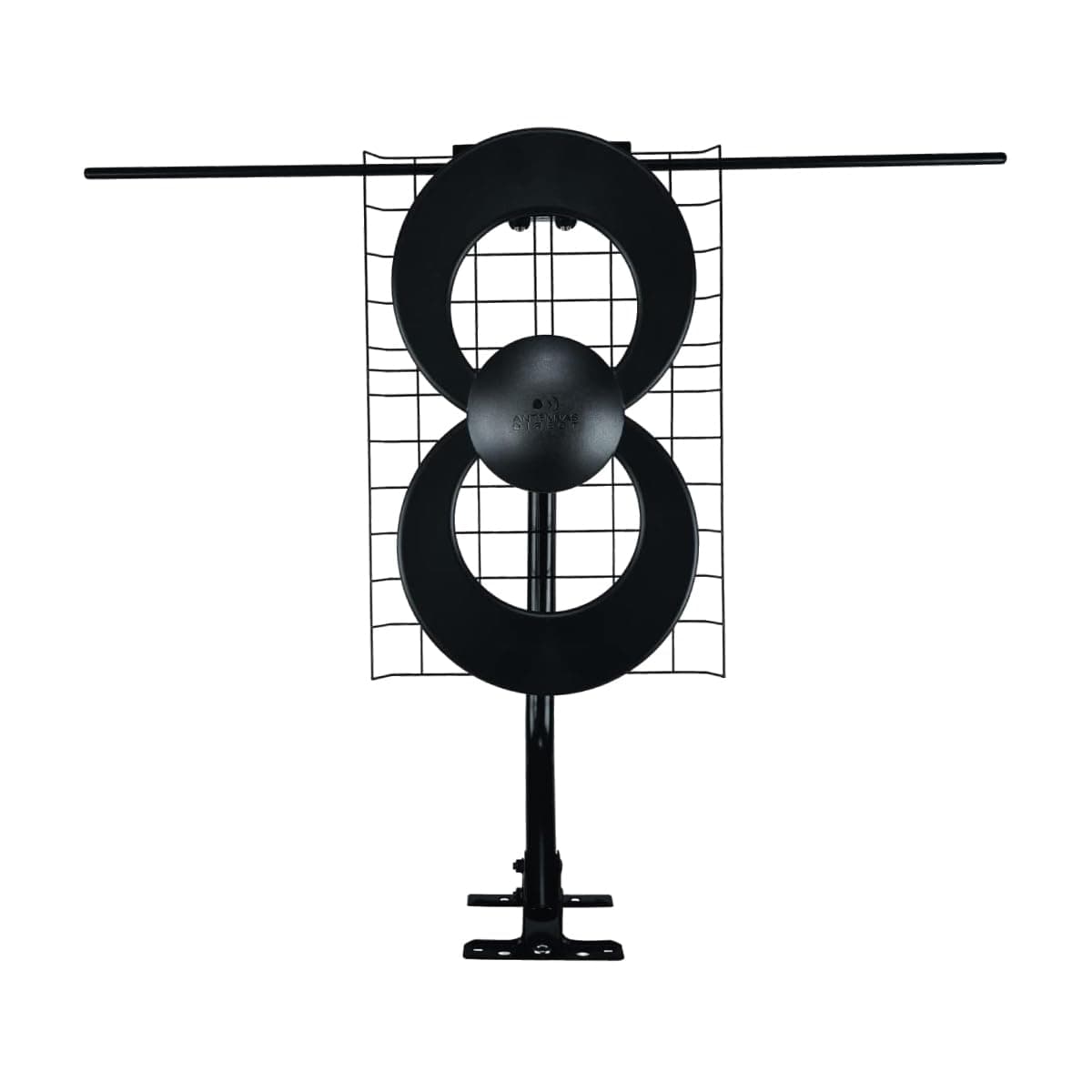 Antennas Direct ClearStream 2V TV Antenna, 60+ Mile Range, UHF/VHF, Multi-directional, Indoor, Attic, Outdoor, Mast w/Pivoting Base/Hardware, 4K Ready, Black – C2-V-CJM, 18.50in. x 12.30in. x 3.60in.