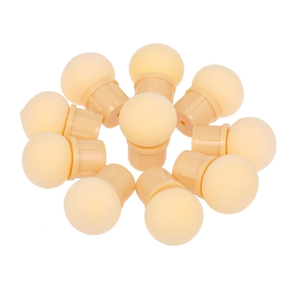 Double-ended 10Pcs Replaceable Round Sponge Heads for Manicure Gradient Blooming Brush Shade Maker UV Gel Polisher Nail Art Tools Replacement-head