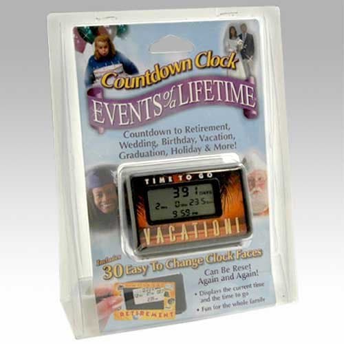 Countdown Clock - Events of a Lifetime - 30 Interchangeable Clock Faces