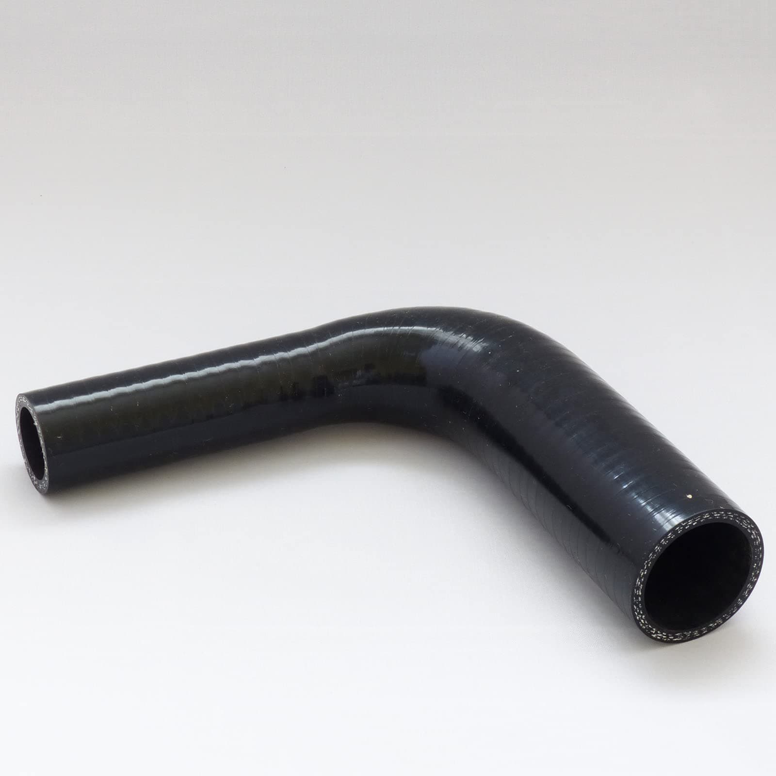 90 degree Reinforced Silicone Reducer Hose Elbow for Turbo or Coolant ID 51mm to 38mm - Black