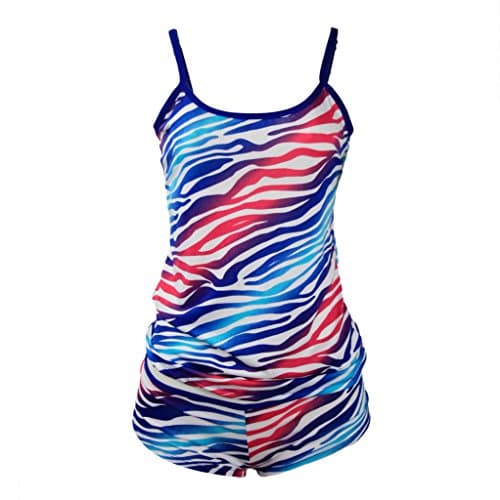 Pretty Necessities Womens Sexy Zebra Print Spaghetti Strap Top and Boy Short Panties