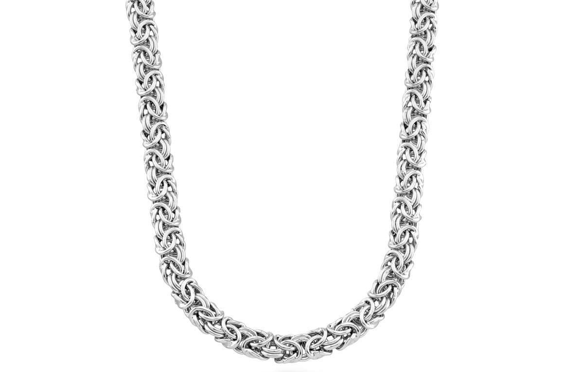 925 Sterling Silver Italian Byzantine Necklace for Women, Handmade in Italy