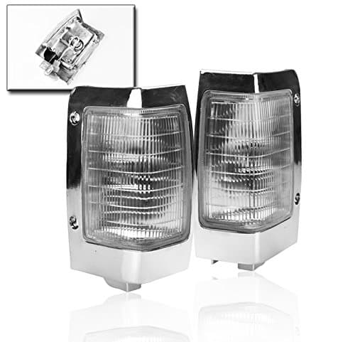 ZMAUTOPARTSFront Side Corner Signal Lights Lamps Chrome Compatible with 1990-1997 Hardbody D21 Pickup
