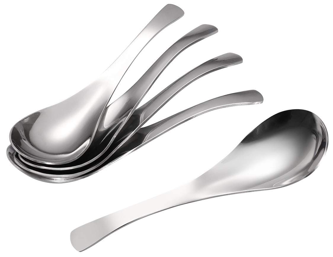 Soup Spoons,Stainless Steel Short Handle Spoons, Classic And Durable Soup Spoon, Set of 5.