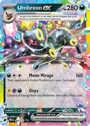 Pokemon - Umbreon ex 060/131 – Prismatic Evolutions – Double Rare – Foil Single Card
