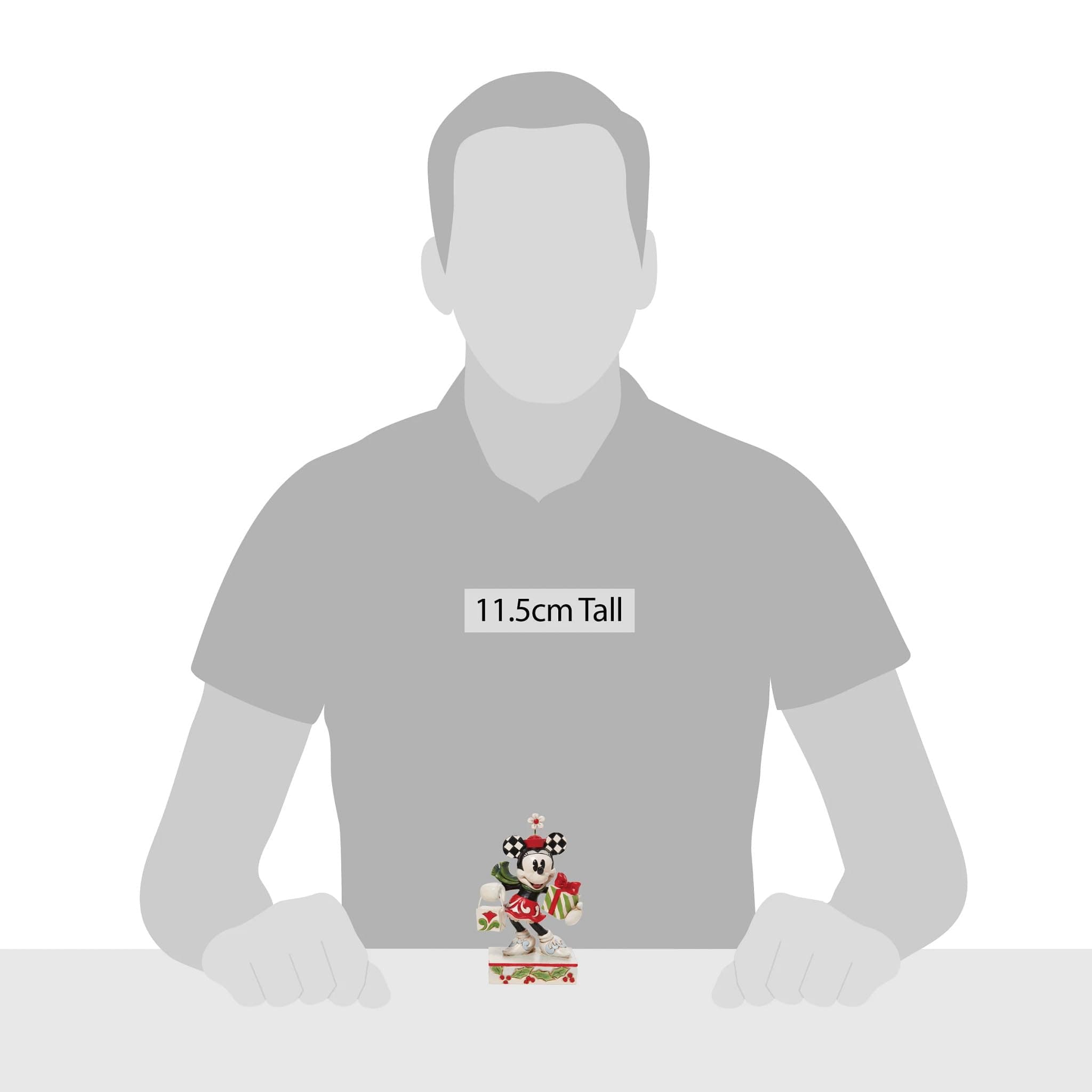 Enesco Jim Shore Disney Traditions Minnie Mouse Christmas Shopping Figurine, 5.25 Inch, Multicolor