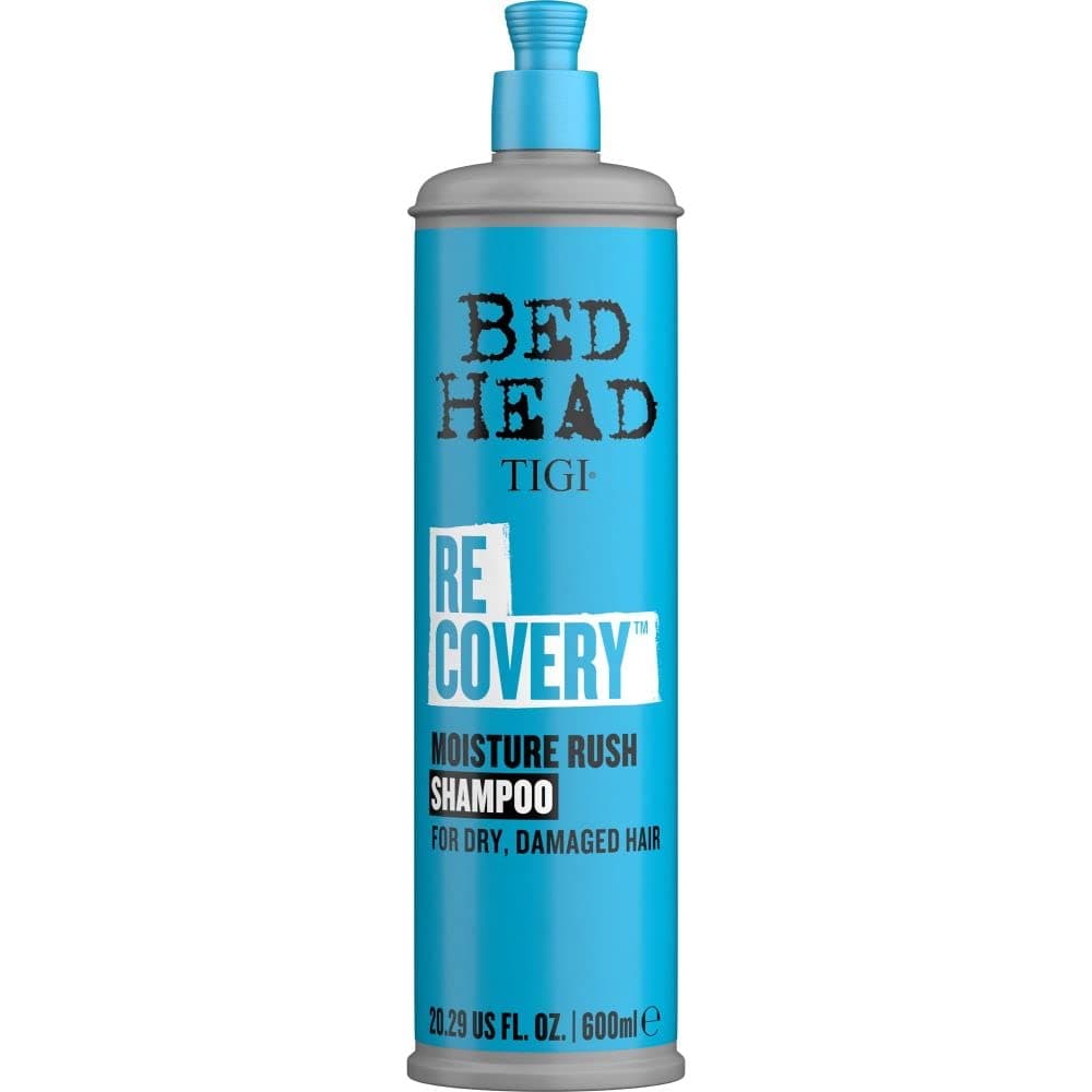 Bed Head by TIGI 600ml Recovery Moisturising Shampoo - Hydrating, Sulphate-Free, Keratin Enriched, Salon Professional Hair Wash for Dry, Damaged Hair, Repair Frizz and Scalp with Gentle Daily Cleanse