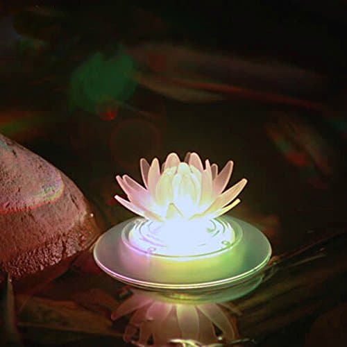 Multicolor Solar LED Floating Light Garden Pond Decorations,Lotus Flower
