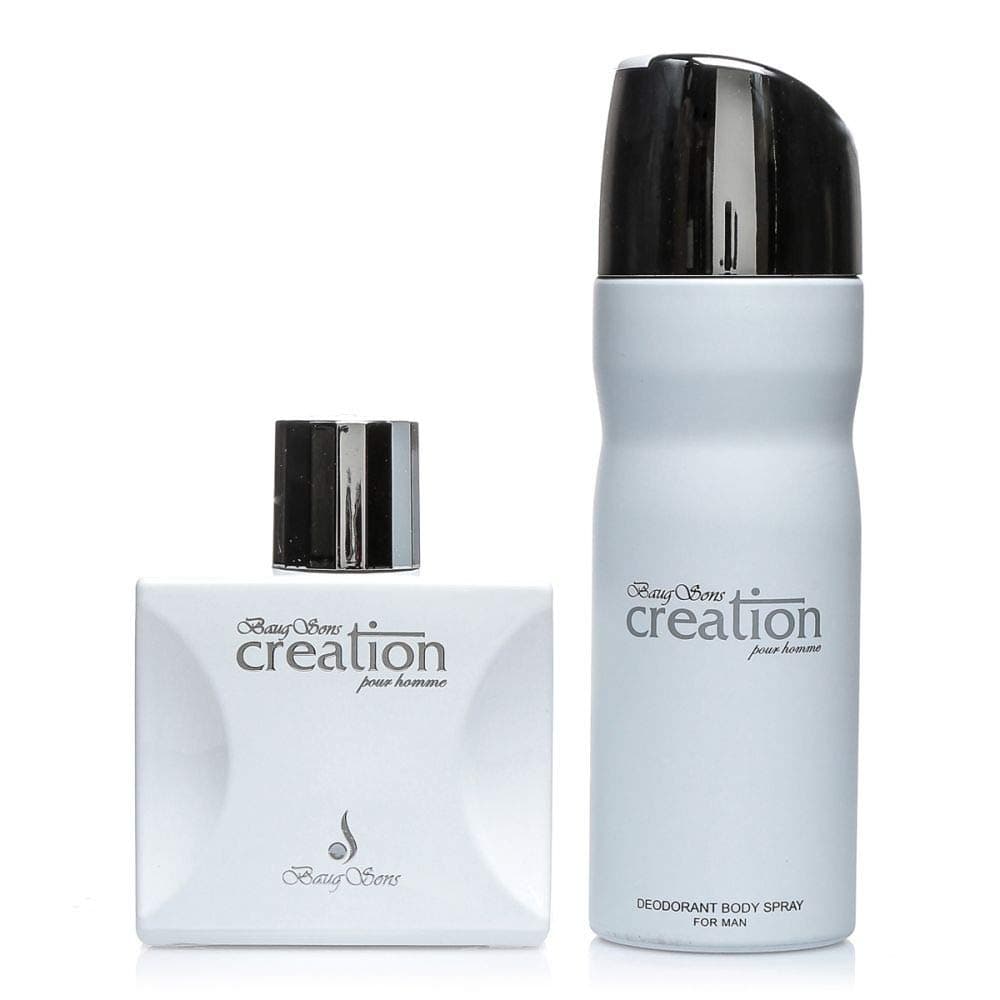 Baug Sons Creation White EDP 100ML & Deo Spray 200ML Gift Set for Men