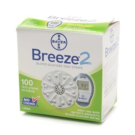 Bayer Breeze2 Test Strips Retail 100Ct