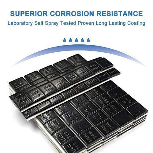 CKAuto 1/4オンス 0.25オンス グレー ホイールウェイトに接着 イージーピールタイプ 車、トラック、SUV、オートバイ、ロープロファイル、60オンス/箱、米国OEM品質(240個) Black ブラック CKsafeAWW005Black