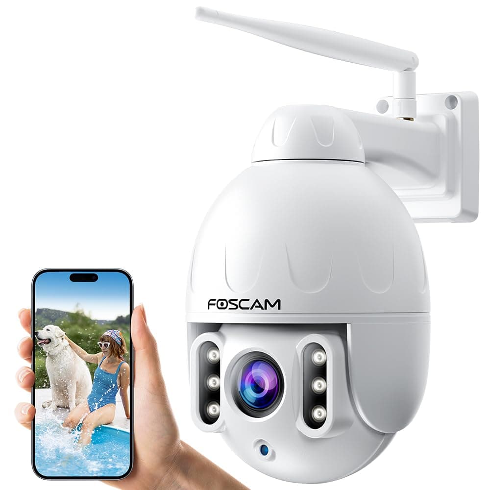 SD4 2k 4MP Outdoor Security Camera, 5G/2.4GHz WiFi PTZ IP Surveillance Camera with 4X Optical Zoom, Smart AI Human Detection, 2-Way Audio, 165ft Night Vision, CMOS Image Sensor, IP66
