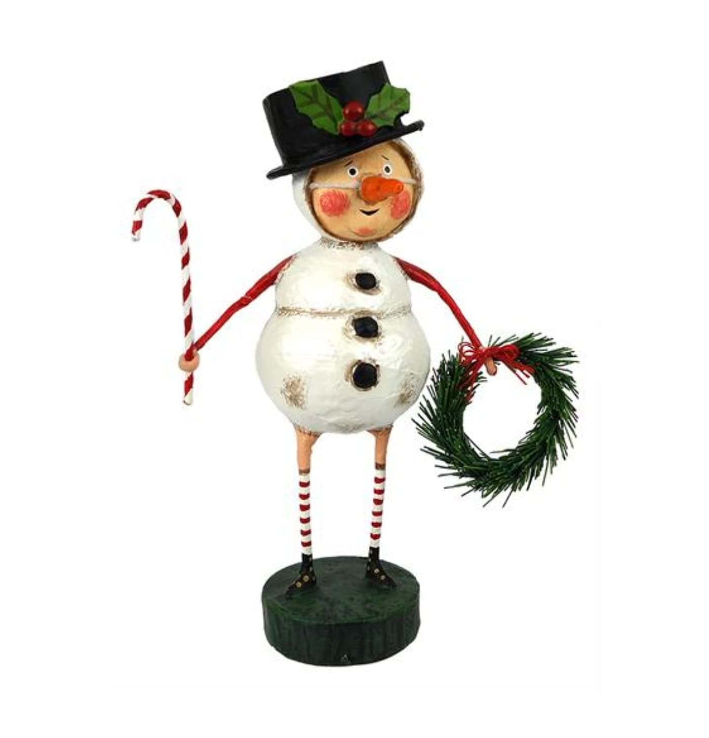 CHILLY WILLY Polyresin Candy Cane Wreath 11057