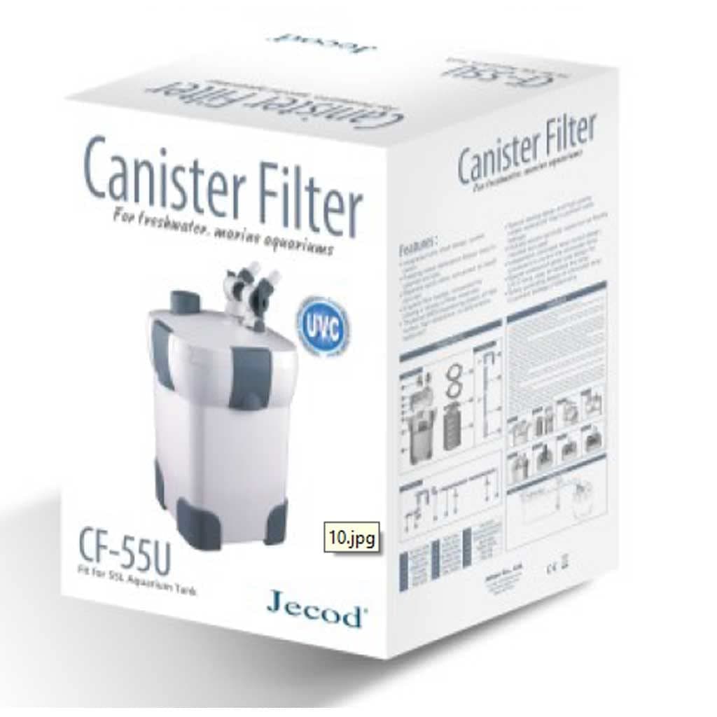 Jecod Jebao CF-55U UVC Canister Filter for Freshwater Marine Aquariums