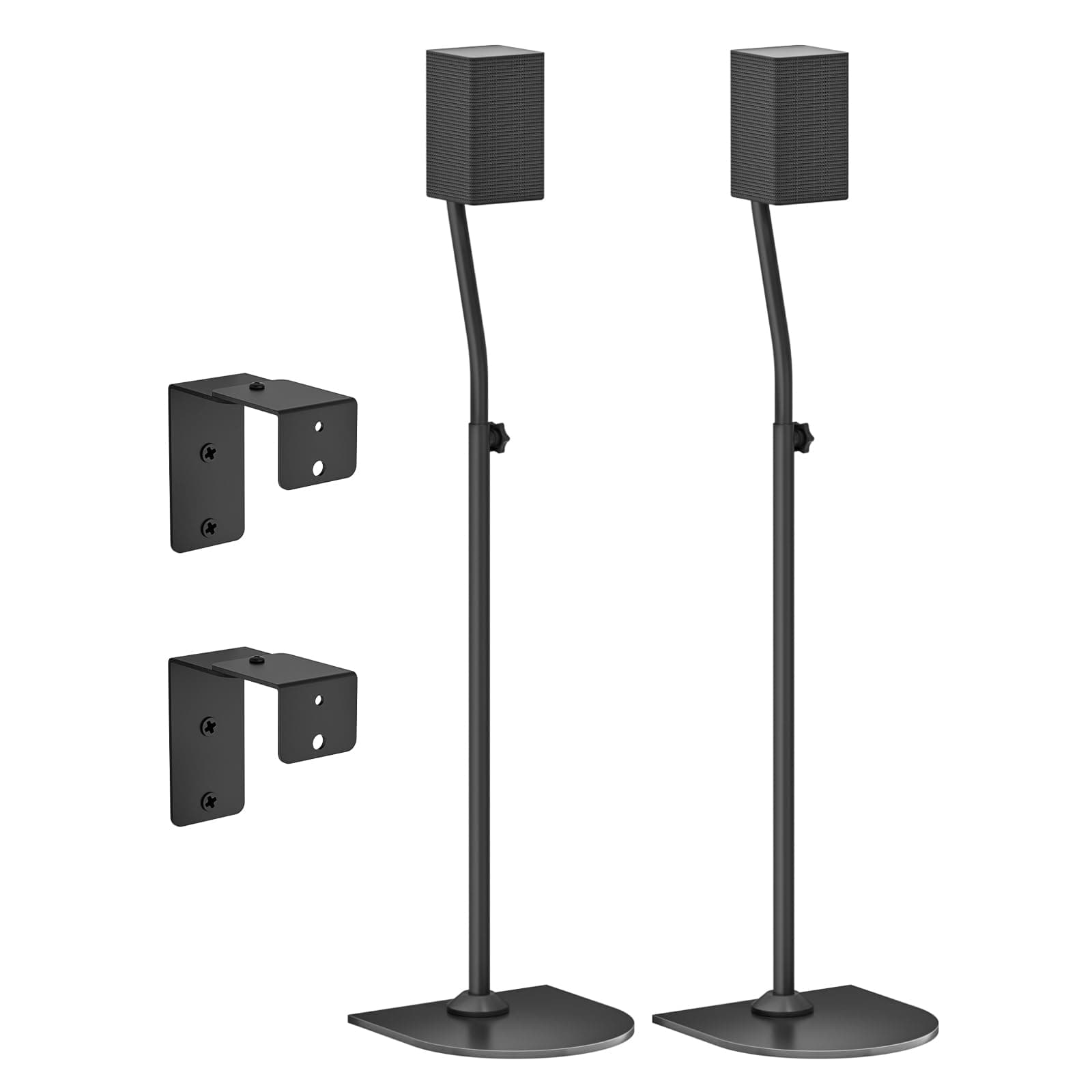 Speaker Stand Pair for Samsung Stands and Wall Mount - 33" to 42" Height Adjust Floor Stand for Samsung Surround Sound Rear Speakers with Keyhole & Thread Hole