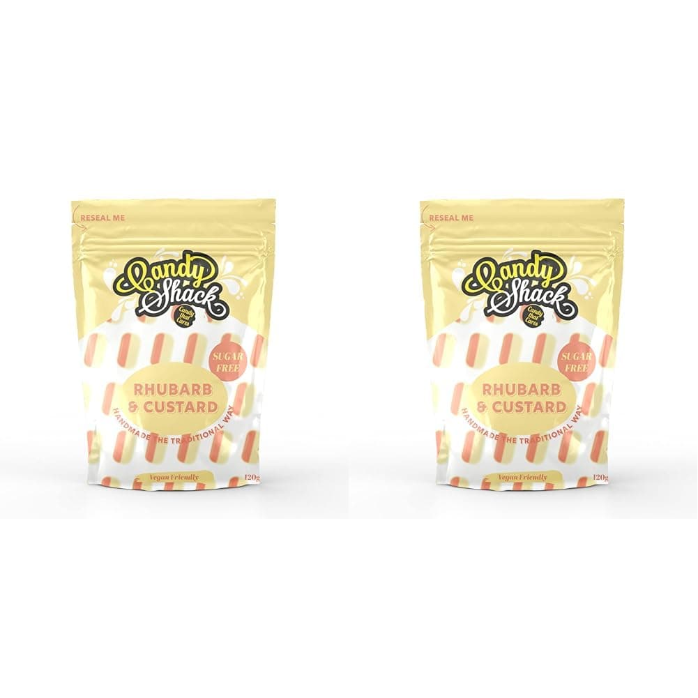 Candy ShackSugar Free Rhubarb and Custard, 120g (Pack of 2)