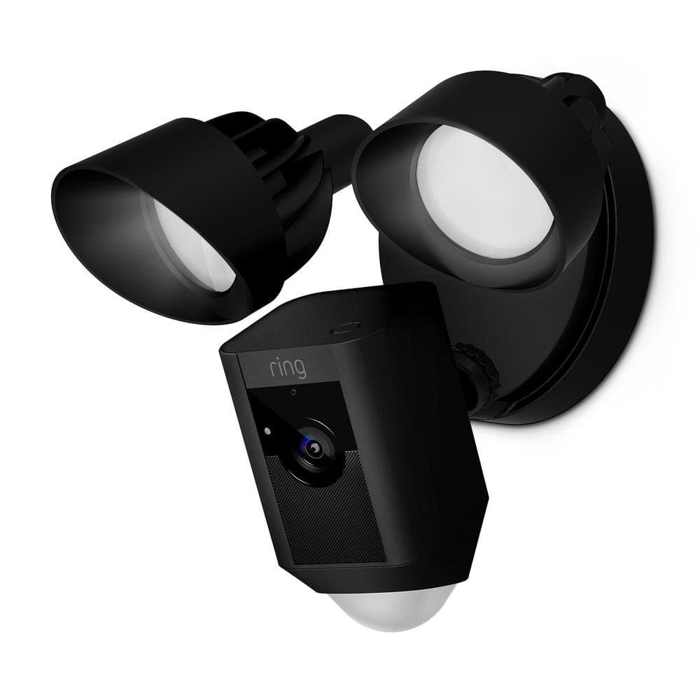 Ring, DB Ring-FLCAM-B, Ring Floodlight Cam/Motion-Activated/Siren Alarm / 2-Way Talk / 1080p / Black Case