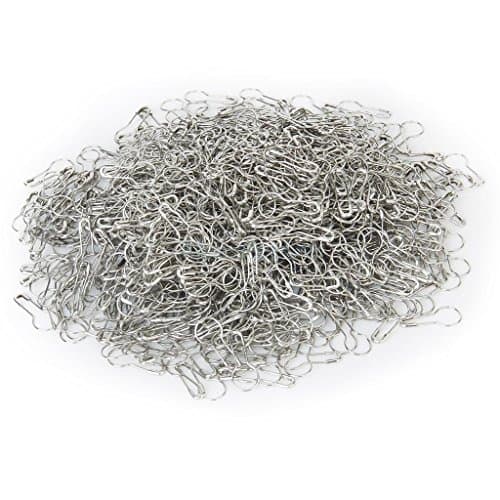1000 Pcs Safety Pins 21.5 mm Metal Calabash Shape Silver Tone For Crafts Sewing