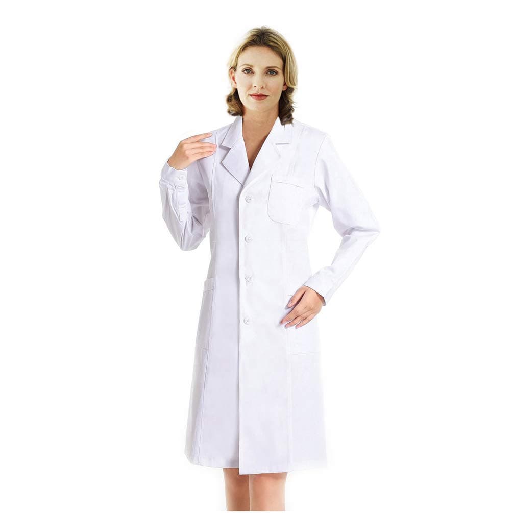 Stamtaiker Professional Unisex 40 Inch Lab Coat (White) (White, Small)