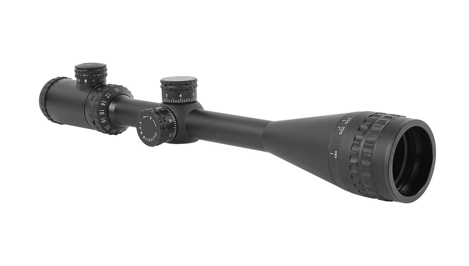 Trinity Force 8-32x50 Commander Series Range Estimating Reticle Illuminated Rifle Scope with Picatinny Ring Mounts