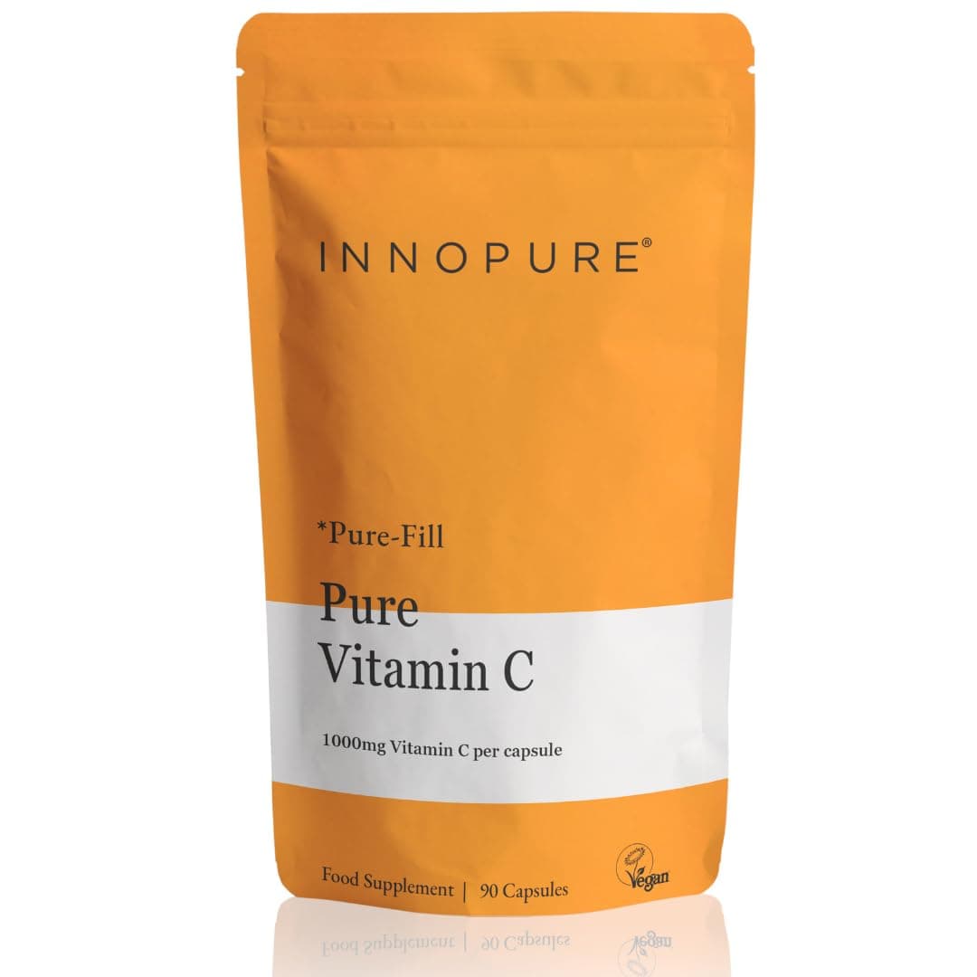 Pure Vitamin C Capsules 1000mg (No Fillers or Binders) Pure-Fill Supplement, Easy to Swallow 1 Daily Capsule (Not Tablets) 90 Capsules