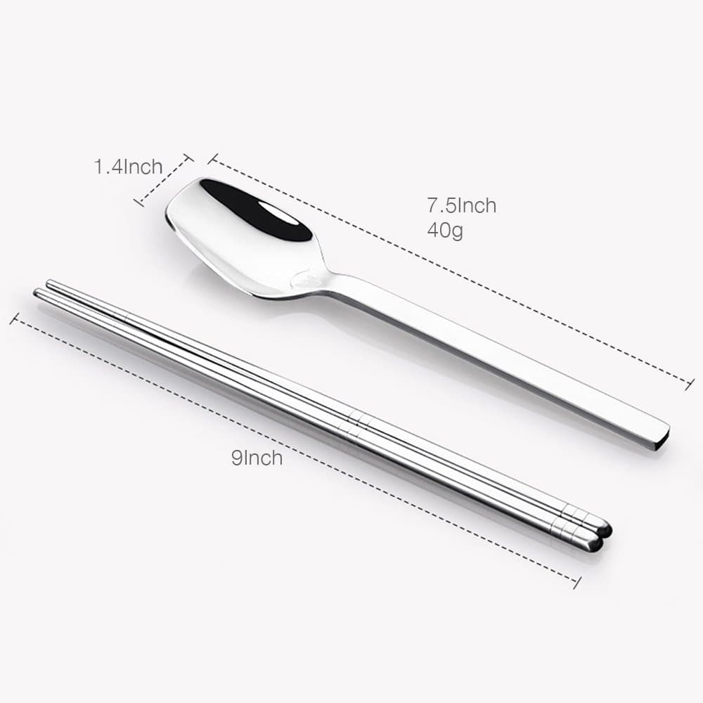 SSGP Stainless Steel Smiling Face Dinner Spoon Chopsticks Tableware Tea Spoon Coffee Spoon Kids Spoon Mixing Scoop Set