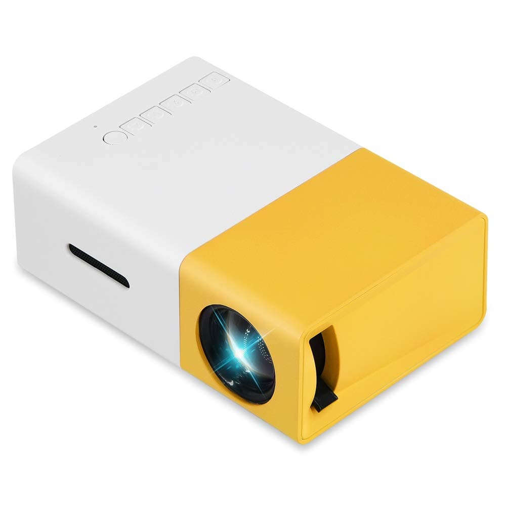 iCombob LED Portable Projector, 1080P Supported for Gifts, Home Theater, Indoor Outdoor Activities Video Projector for Movie Nights, Game Compatible with Phone, PC, Game Consoles, DVD etc.