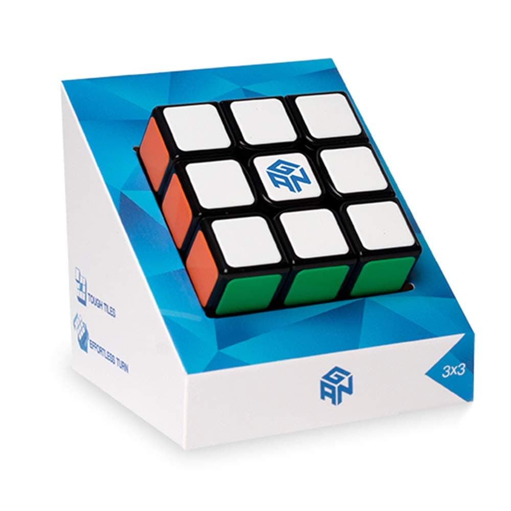 GAN Speed Cubing, GAN Speed Cube, 3x3, Tiled Scratch Proof Gans Magic Cube 3x3x3 Puzzle Toy Black (2020 GSC)