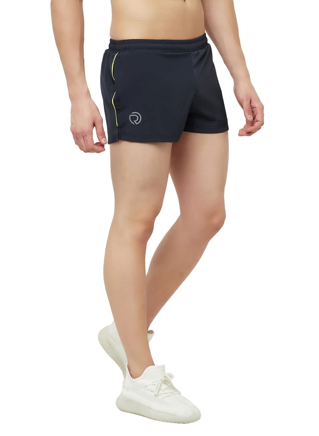 TRUEREVO Men's 2 inch Dry Fit Sports Running Reflective Shorts with 2 Side Pockets and Zipper Back Pocket | Marathon Shorts for Men | Activewear for Running, Sports, Training & Fitness