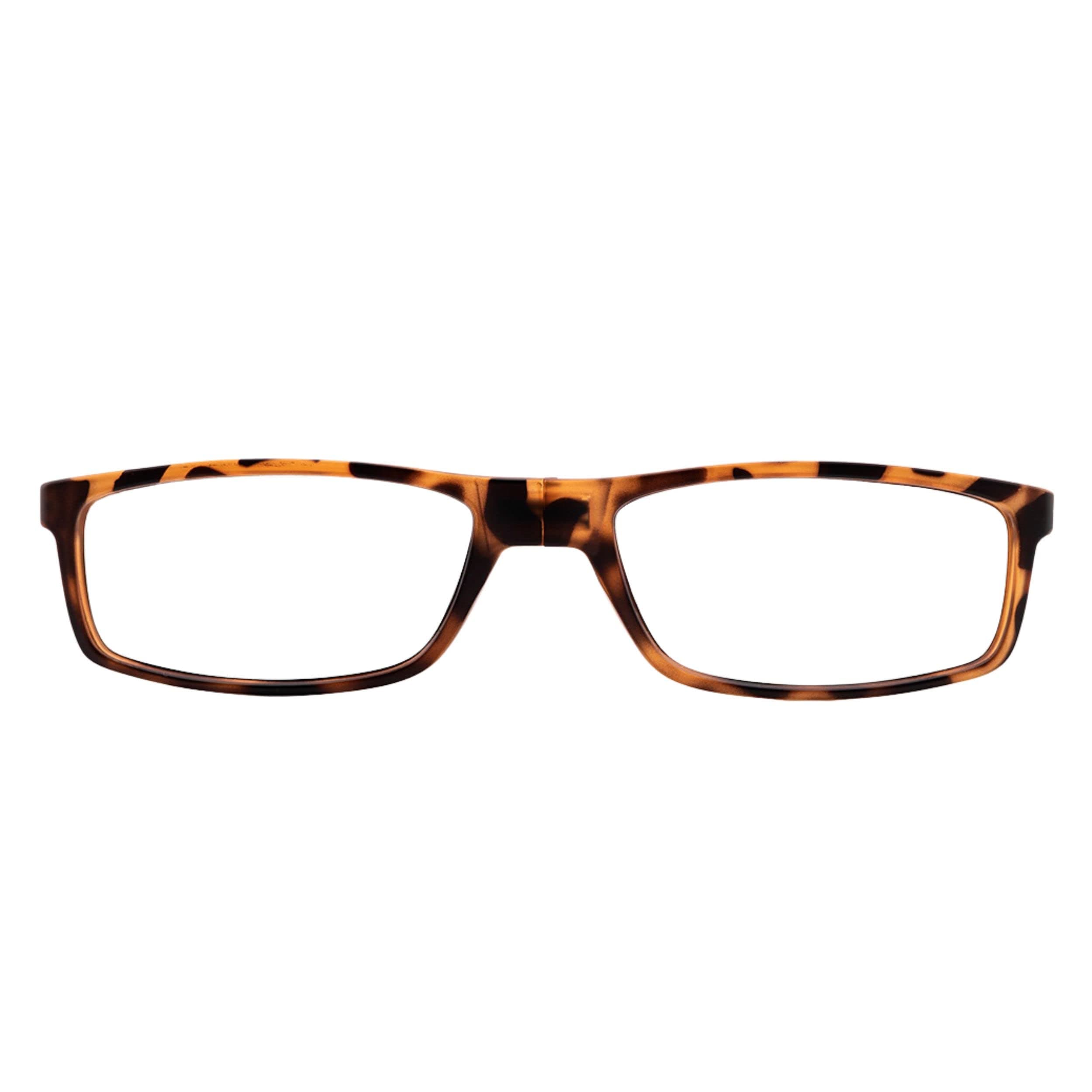 SPORTS WORLD VISION Slastik Doku 006 (Habana) Magnetic Reading Glasses - Folding Reading Glasses Features Adjustable Temples and Flexible Headband - Magnets Front Connection Soft Pouch Included.