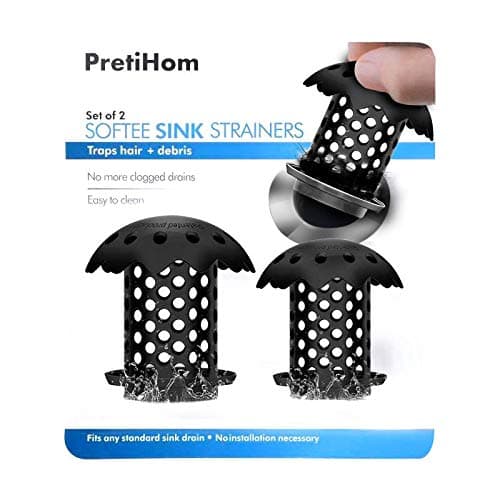 B-Comb Universal Bathtub Drain Hair Catcher Stand-Up Shower Stall Drain Protector/Strainer/Snare 2 Pack
