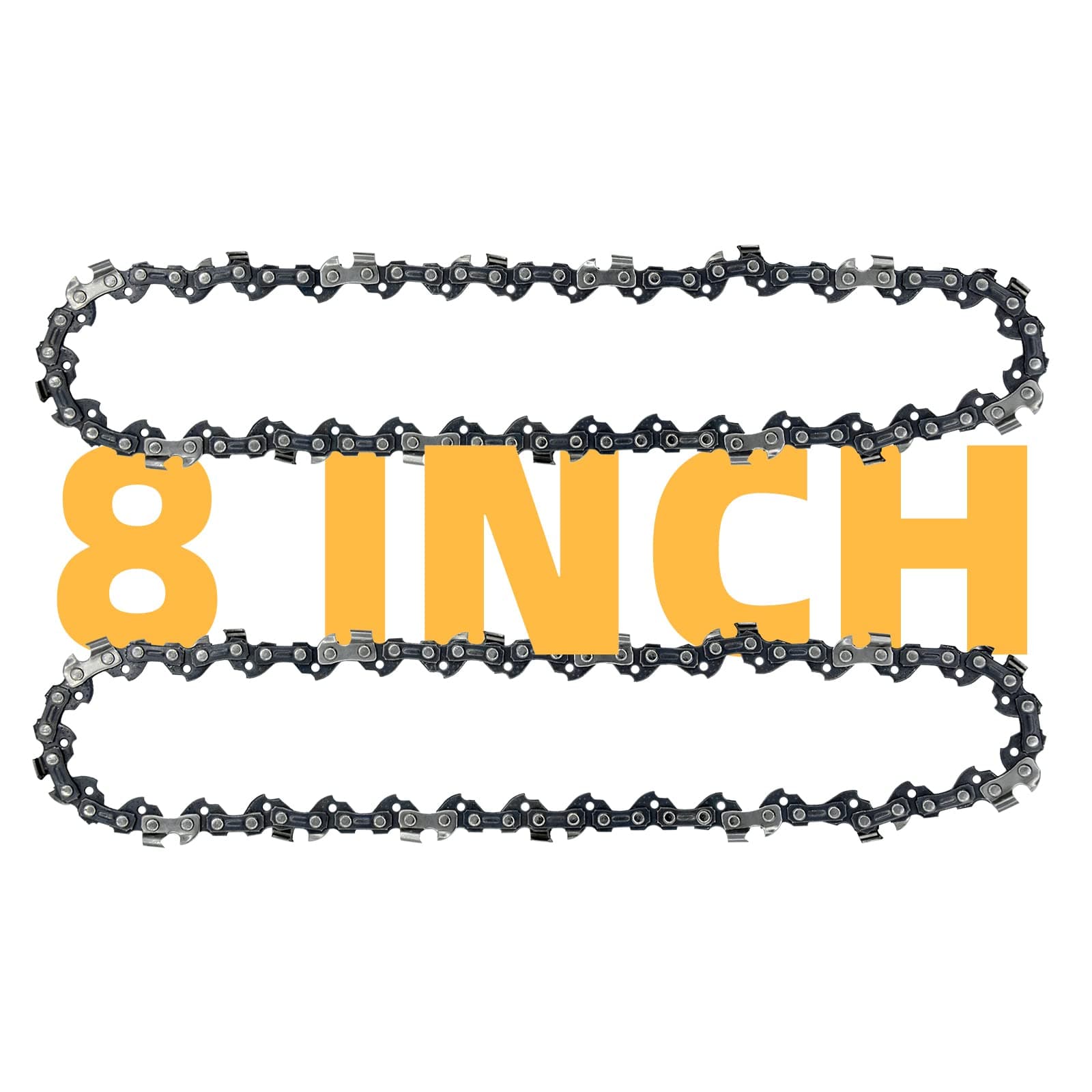 8 Inch Chainsaw Chain 3/8" LP Pitch .050" Gauge 33 Drive Links, 8 Inch Replacement Pole Saw Chains Compatible for Sun Joe SWJ800E SWJ806E, Chicago, Portland 62896, Greenworks, Oregon S33-2 Pack