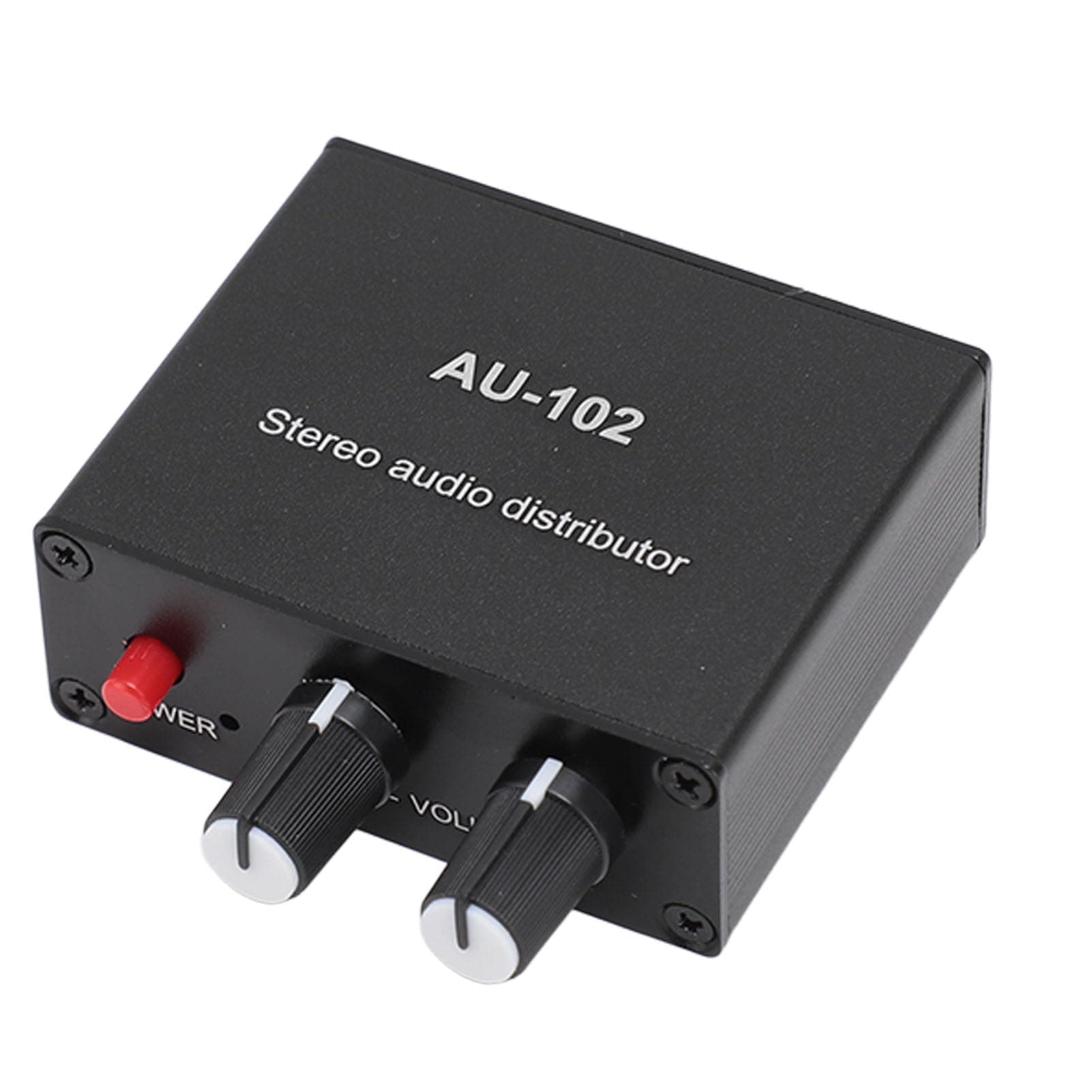 Topiky 2 Channel Audio Amplifier, Mini Stereo Audio Preamp, HiFi Home Audio Stereo Amplifier Receiver, 1 Input 2 Outputs 3.5 mm Stereo Audio Distributor