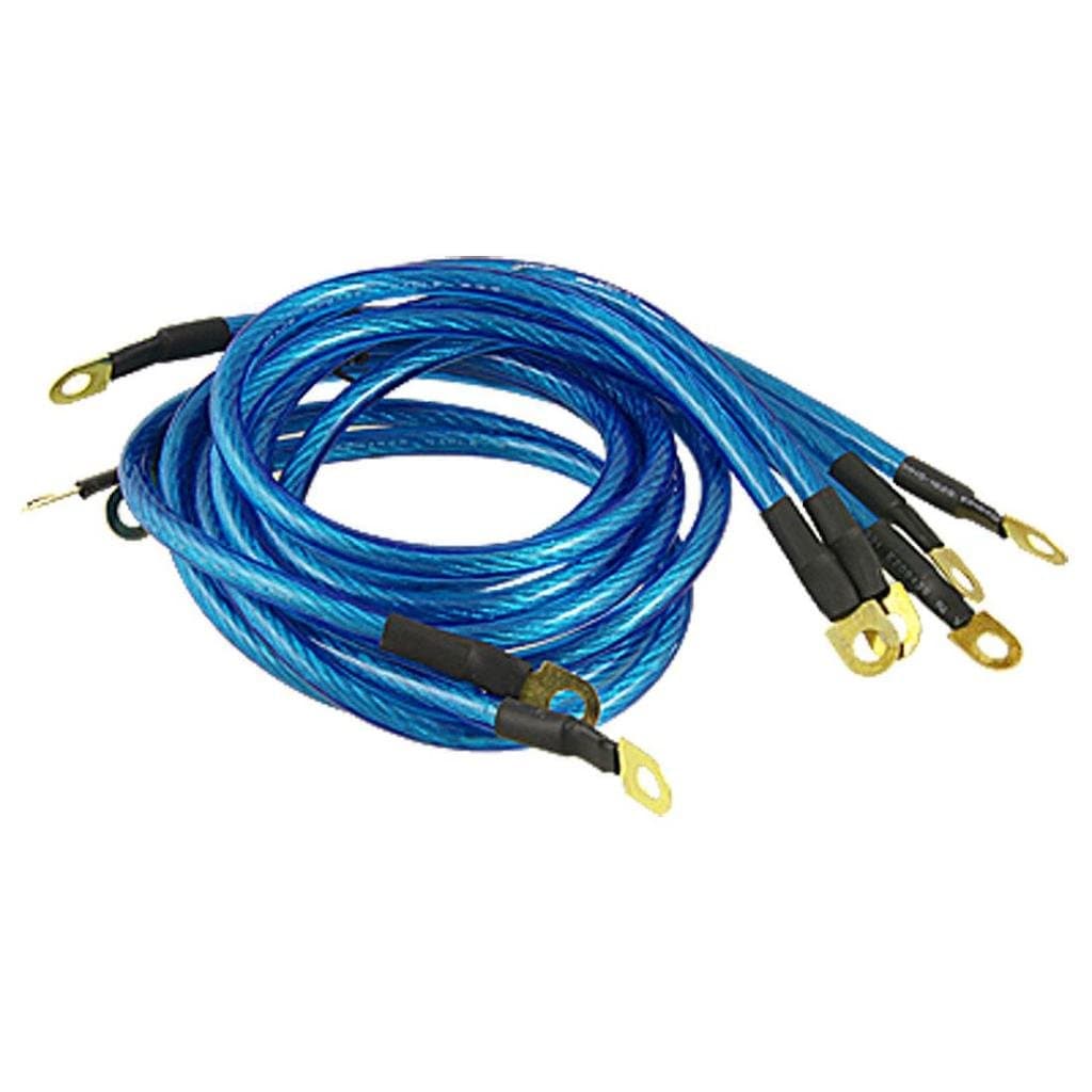 figh Auto Car Universal HKS Ground Grounding Wire Cable Kit Blue