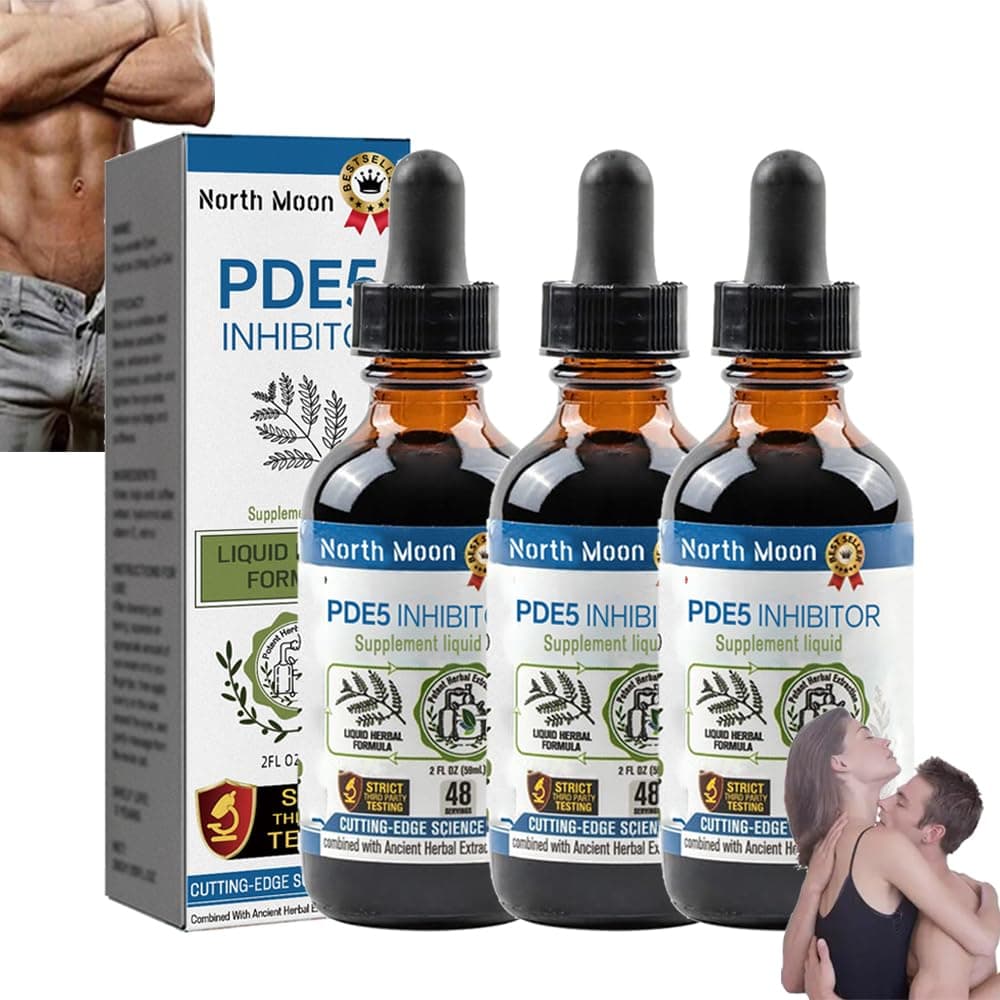 Aafq Pde5 Inhibitor Supplement Drops, 60ml Natural Pde5 Inhibitors Drops for Men (180ml)