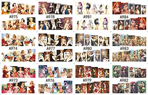 4 Sheets 48 pattern Water Transfer Decals Stickers DIY Nail Art With different patterns for women and kids