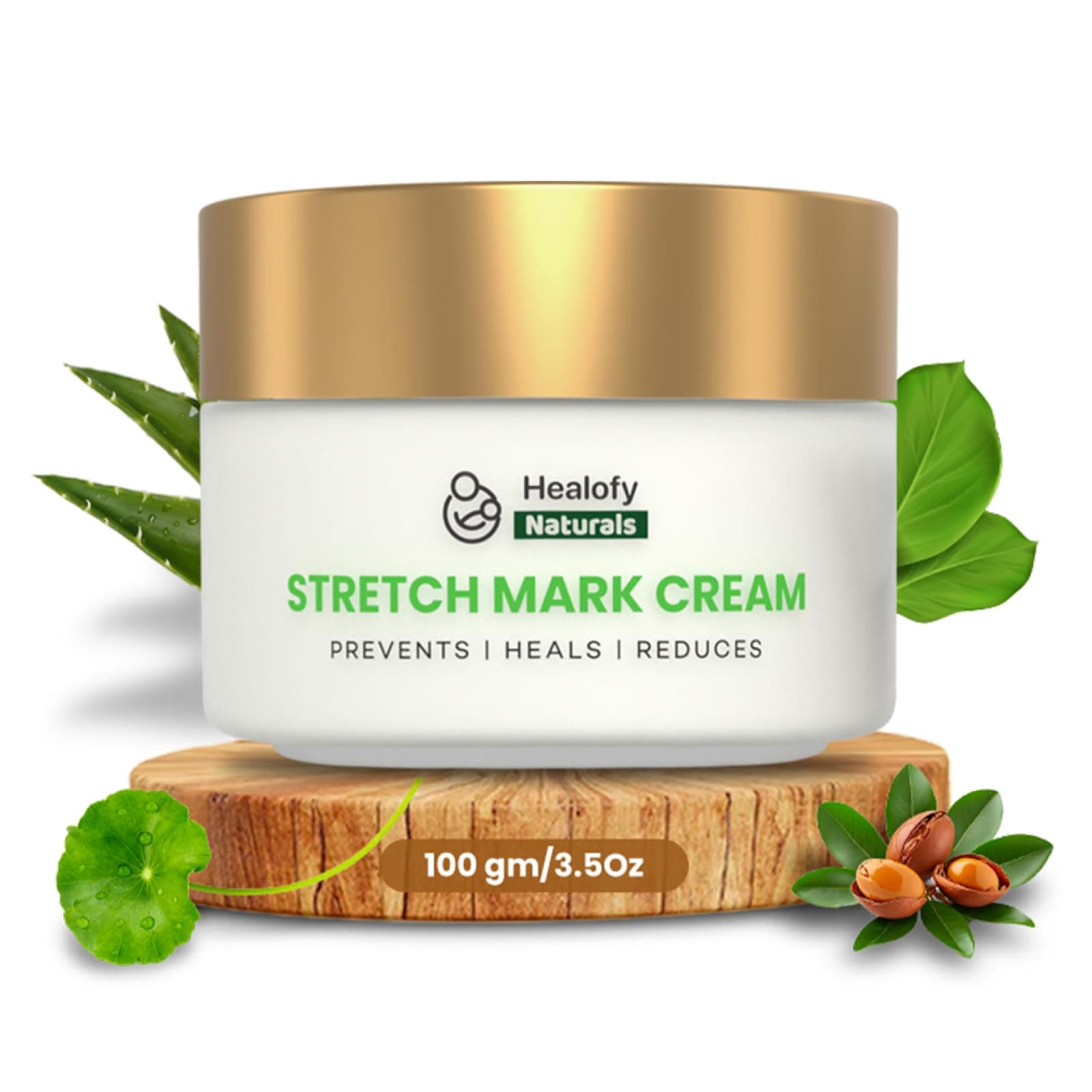Healofy Stretch Marks Cream - Visible Results in 28 Days | Advanced Stretch Mark Removal Cream | Reduces Stretch Marks & Scars | Hydrates, Heals & Rejuvenates Skin | Safe Oil & Butter Blend (Shea,