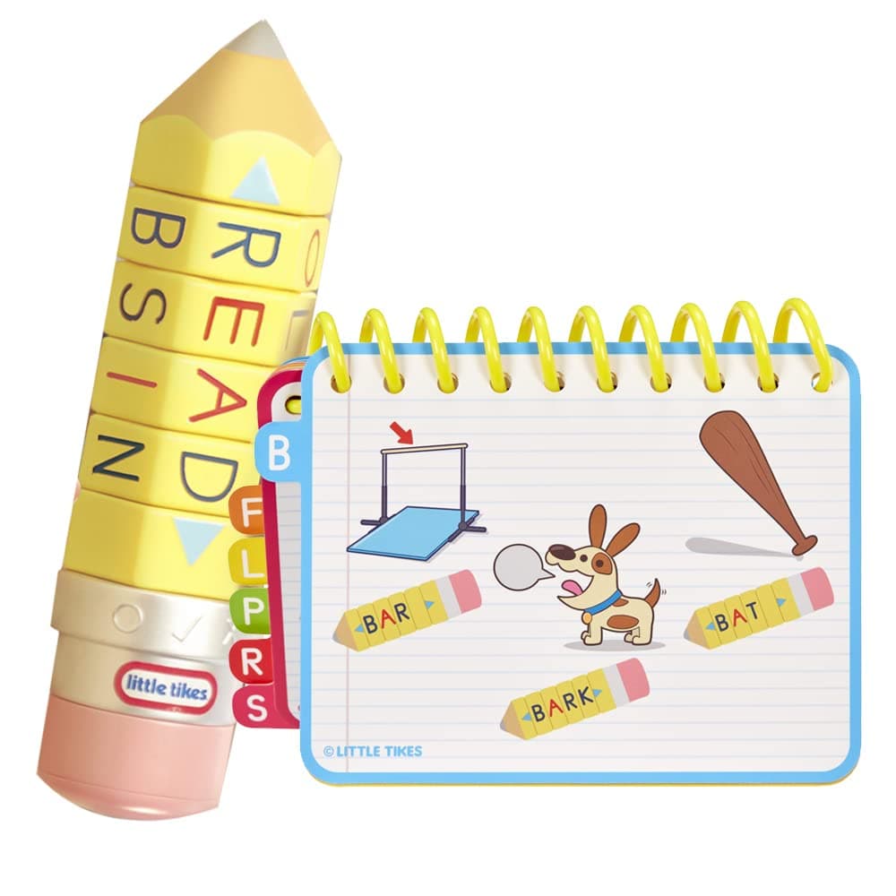 little tikes Learn & Play 100 Words Spell & Spin Pencil - Includes Letters, Spelling, Vocabulary, Phonetics, Alphabet, Sounds - Preschool Education & Learning - For Toddlers Aged From 3 Years
