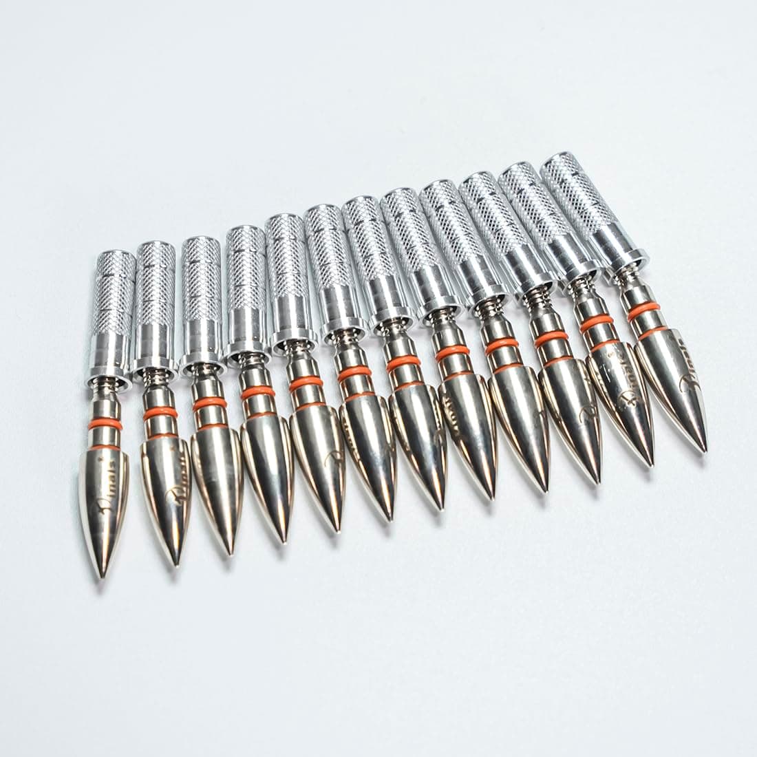 Archery 100 Grain Field 19/64" Arrow Points Tips Target and Aluminum Inserts for Compound Recurve Bow Hunting 12Set