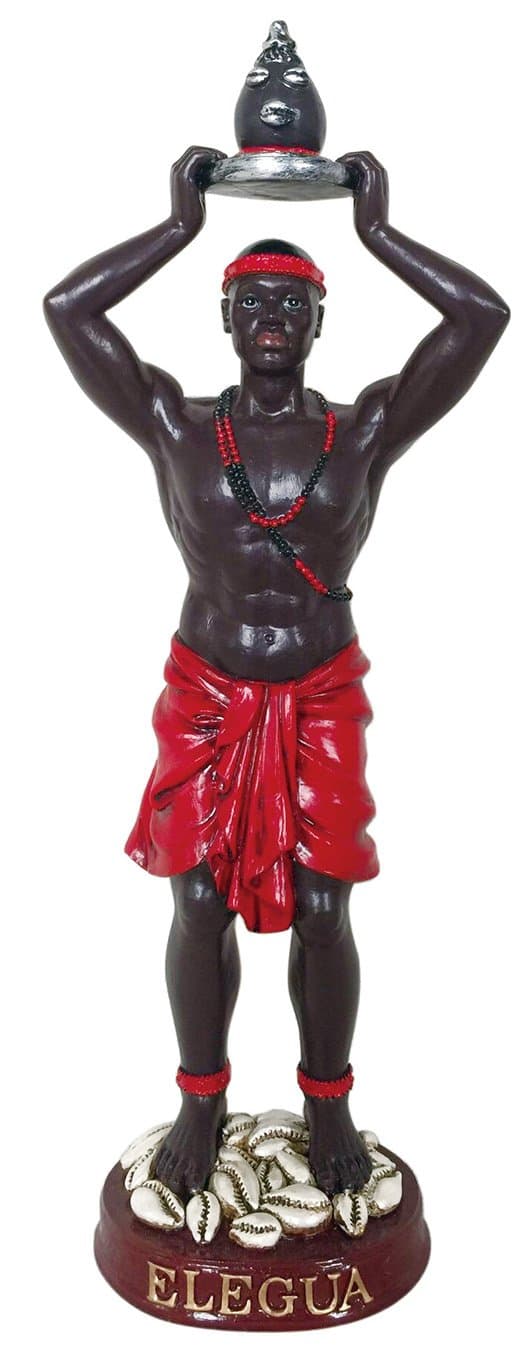 Youruba Orisha Elegua Statue Orisha Statue Orisha Elegua Estatua Santeria Statue (12 Inch)
