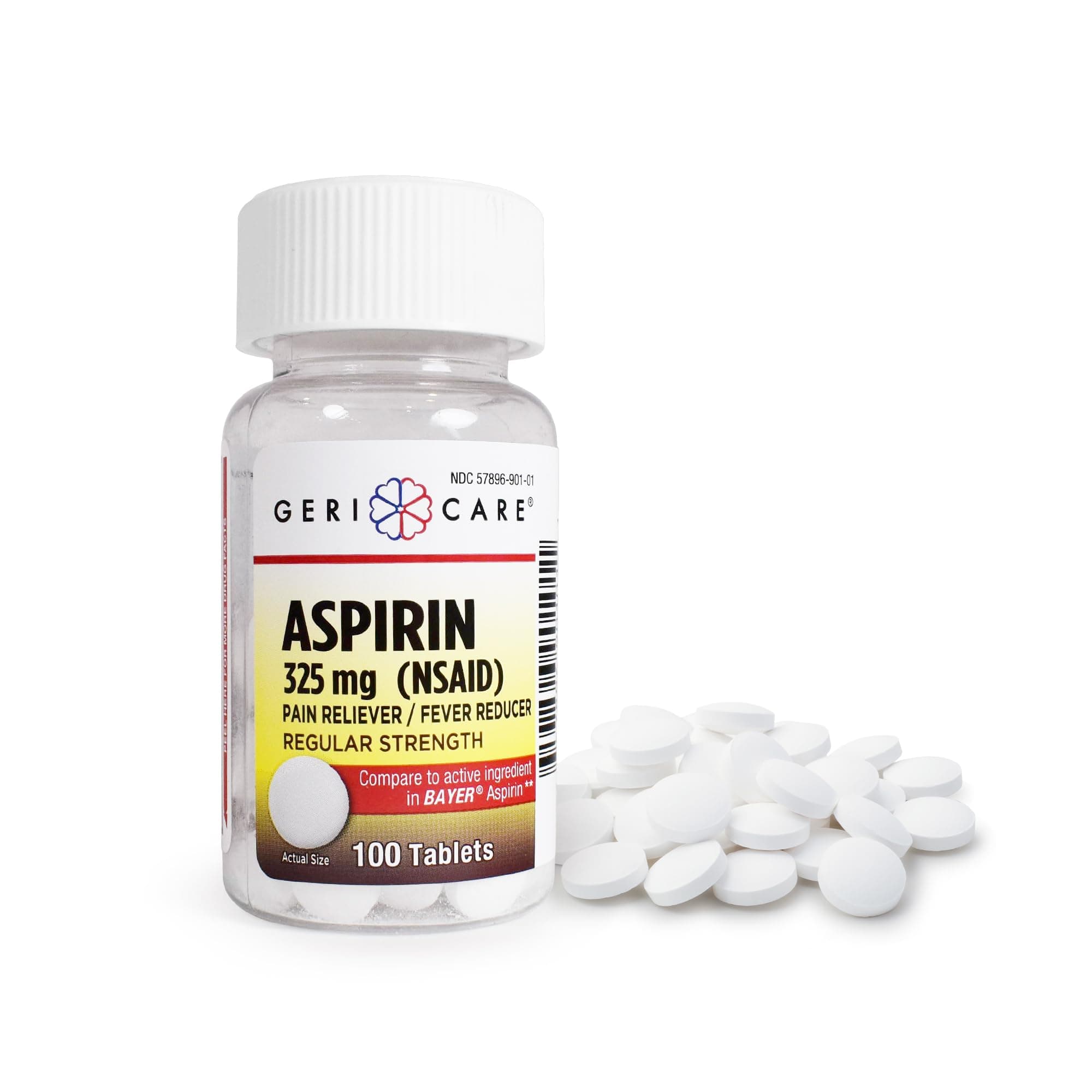 GeriCare Bottled Aspirin 325mg 100 Count Bottle (Pack of 1)
