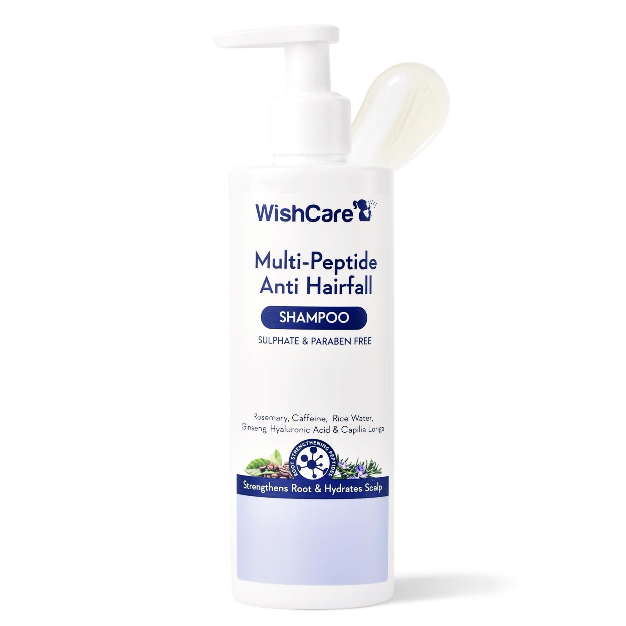 Multi Peptide Anti Hairfall Shampoo – Paraben & Sulphate Free Shampoo for Women & Men with Rice Water, Rosemary, Hyaluronic Acid & Caffeine for Hairfall Control 250ml