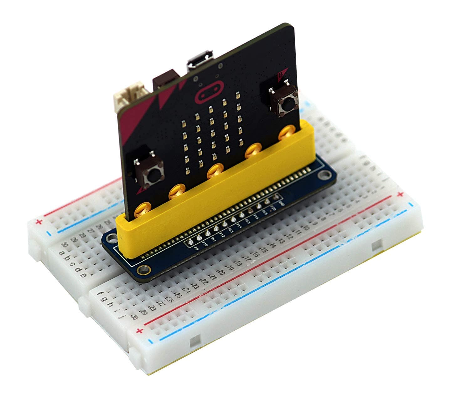 sb components Breadboard Breakout for BBC Micro:bit Development Expansion Board Module Breakout Breadboard Adaptor Plate Breakout Mini for Micro:bit, Microbit Breadboard Breakout