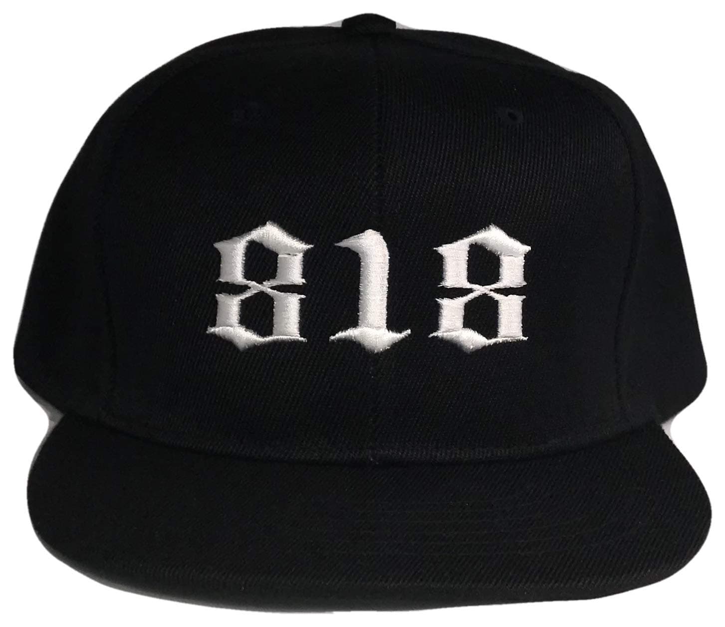 818 Los Angeles Area Code Snapback Baseball Cap(One Size, Black/White)