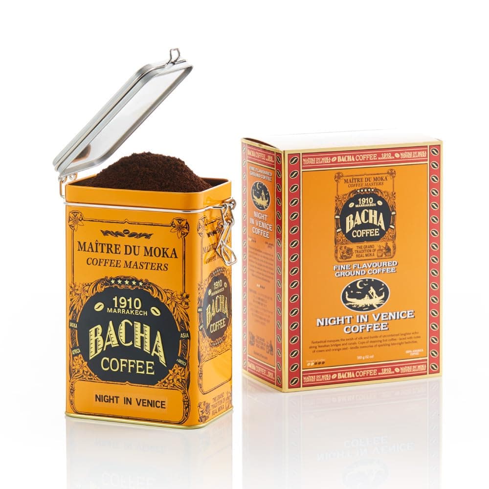 Bacha Coffee | Night in Venice Fine Flavoured, Ground Beans, Medium Roast, 100% Arabica Specialty Coffee, 350g Autograph Collection, Gift Box