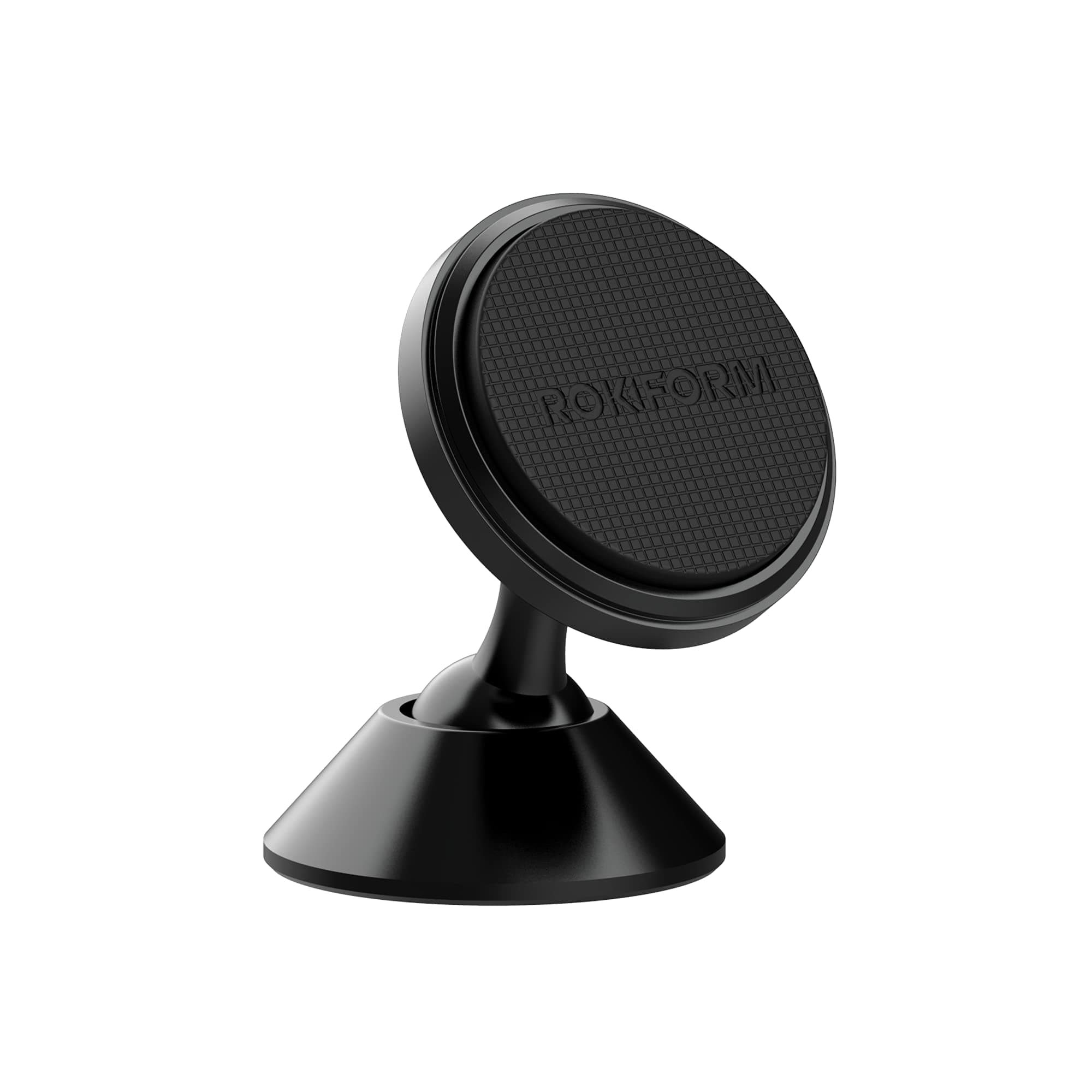 Adjustable Aluminum Swivel Mount, Universal Magnetic Car Mount/Holder, Works with All Rokform Magnetic Cases - Black
