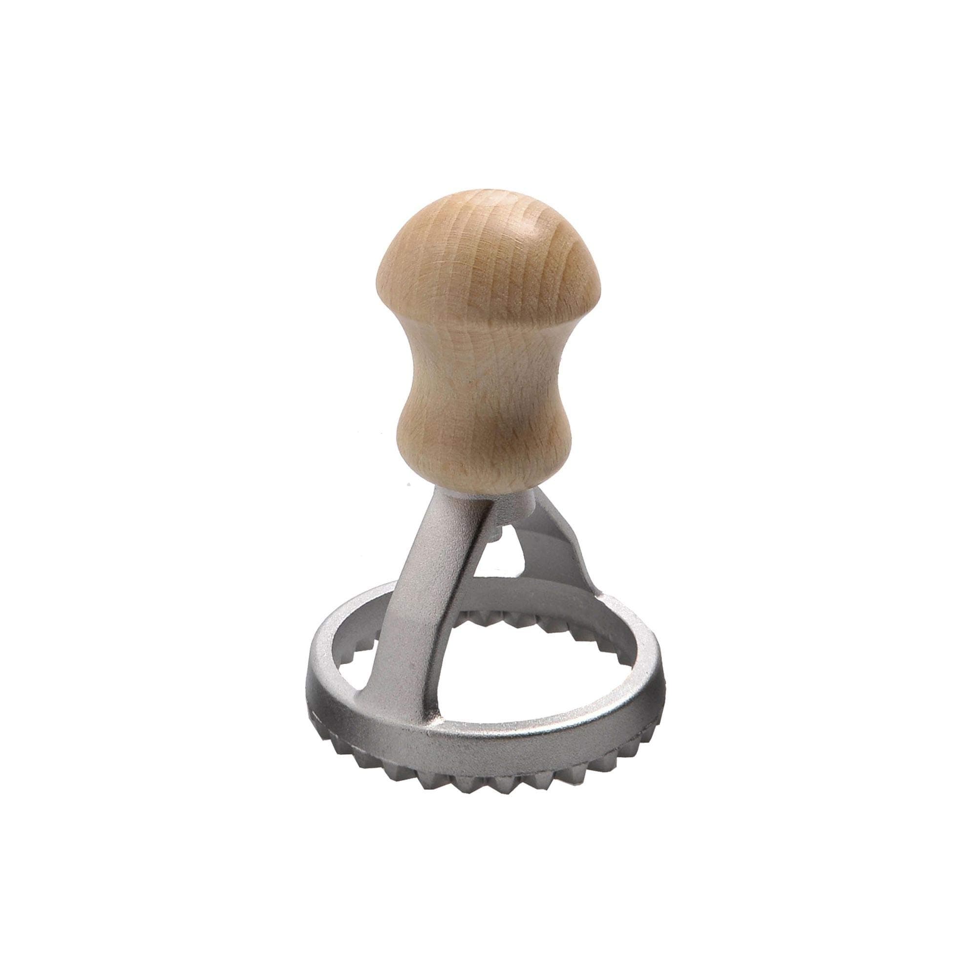 Eppicotispai Aluminum Round Ravioli Stamp with Beechwood Handle, 2-Inch
