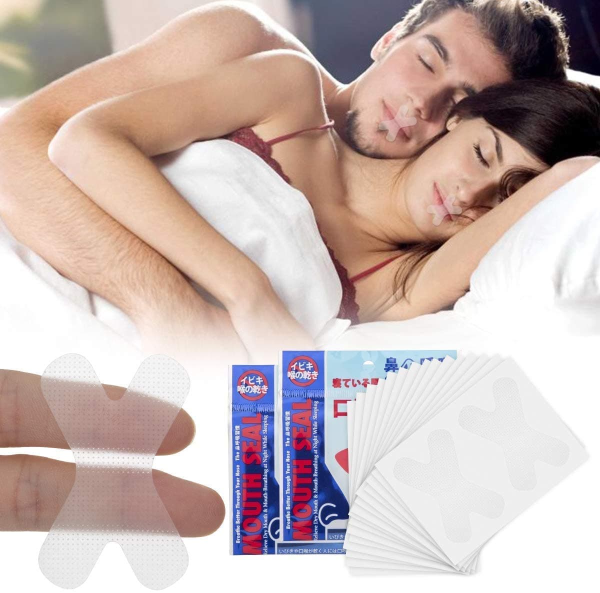 Sleep Strips,Anti Snoring Devices Advanced Gentle Mouth Tape for Sleeping 60 Pcs Stop Snoring Mouth Tape for Better Nose Breathing Sleep Aids Snoring Solution Mouth Sleep Strips for Snoring Reduction