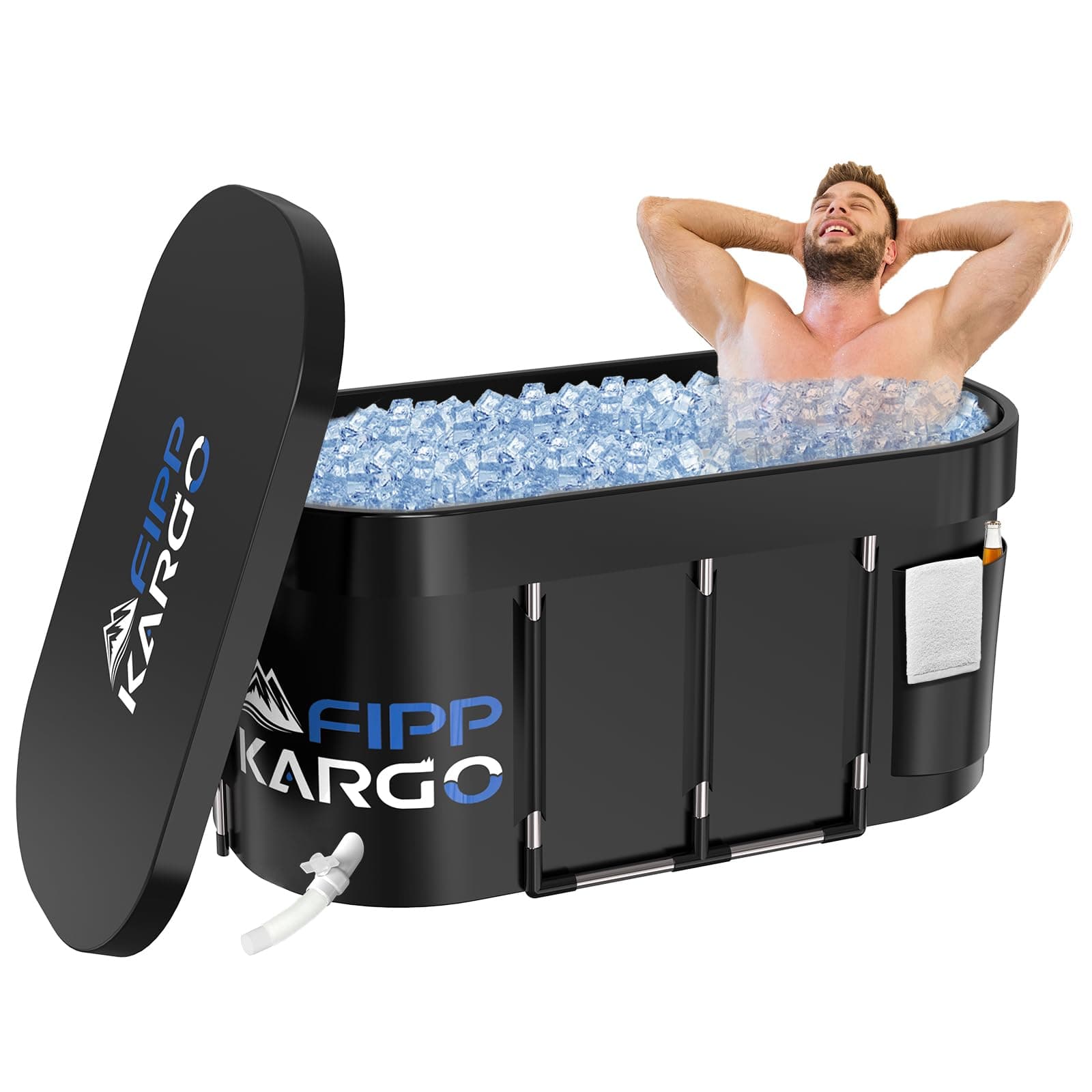 Ice Bath Tub for Recovery – Extra Large Portable Cold Therapy Tub for Athletes & Muscle Pain Relief – Durable, Leak-Proof, Easy to Use for Post-Workout & Injury Recovery