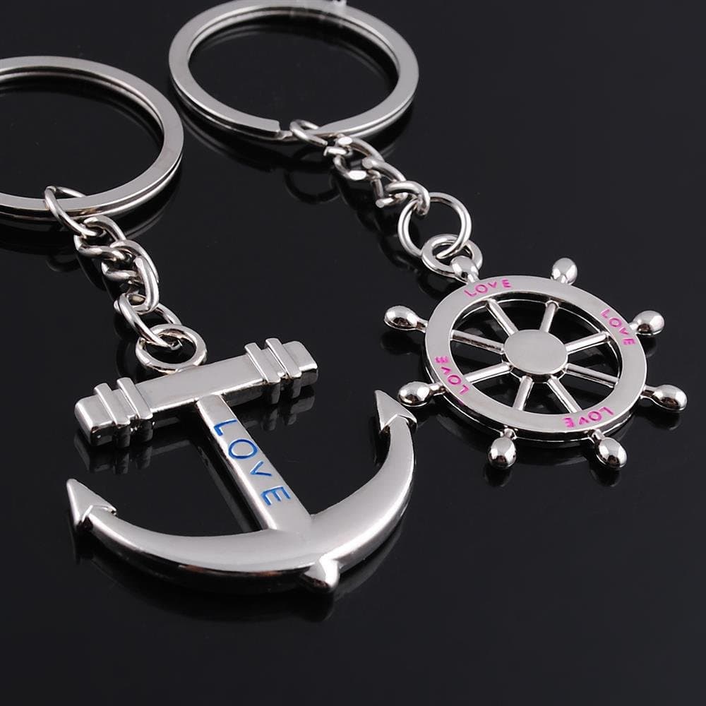 Couple Keychain Metal Boy Girl Sweet Key Chain Ring Key Ring Chain For Lovers (#AAA-3)